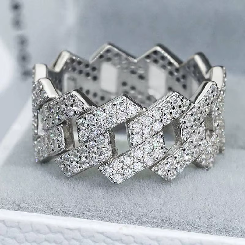 Huitan – bague au Design lié, accessoires délicats pour femmes, zircone cubique entièrement brillant