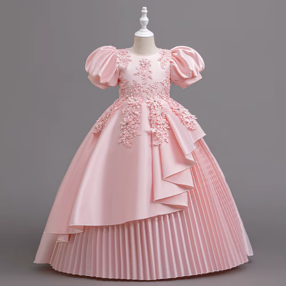 Robe élégante pour filles, robes de cérémonie à fleurs, vêtements pour enfants de 4 à 12T, nouvelle 
