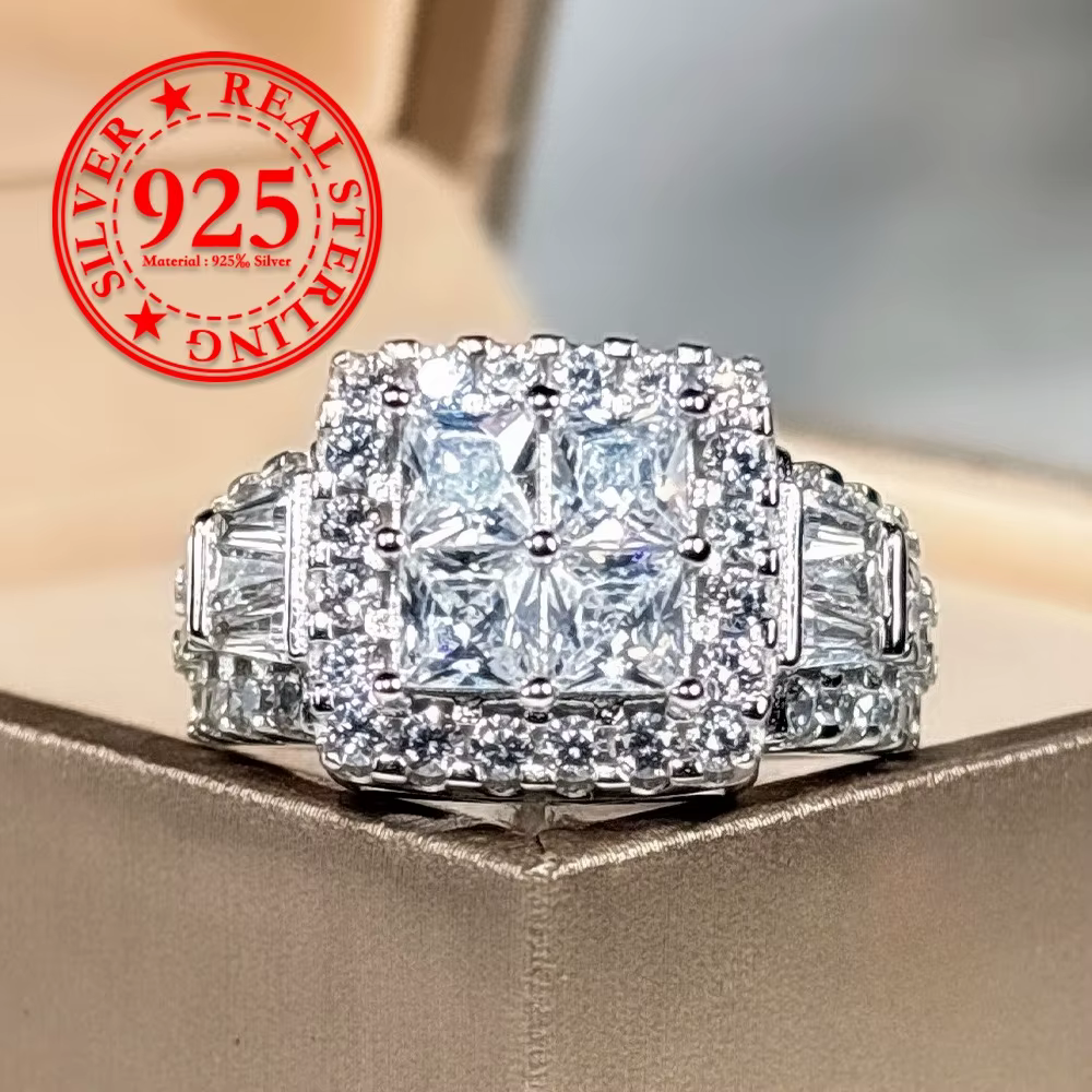 Bague en Zircon brillant de haute qualité pour femmes, bijoux élégants en cristal scintillant, bague