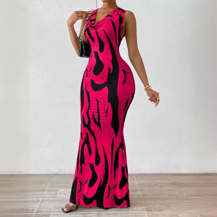 Tenue de printemps pour femmes, fraîche et douce, avec jupe et robe une étape à col en v
