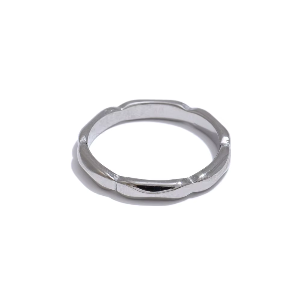 NiNice – bague en acier inoxydable, simple, mode, personnalité, Design de Niche, tempérament, revête