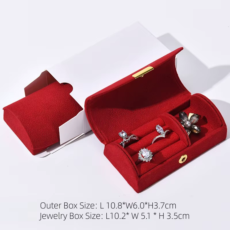Boîte de rangement portable pour bijoux, boîte d'emballage pour bijoux en forme d'arche, boîte de ra