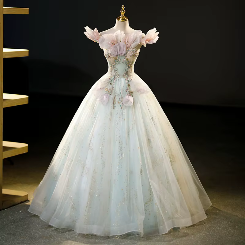 Robes de Quinceanera classiques, avec décalcomanies brodées, robe de soirée, de fiançailles, d'invit