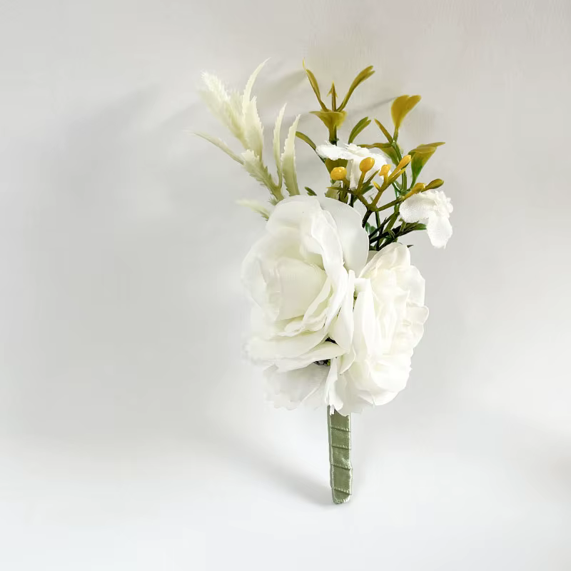 Boutonnière de Bal pour Homme, Accessoires de Mariage, Bracelet de Corsage de Poignet, Boutonnière p
