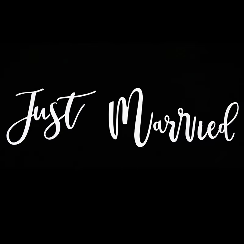 Autocollant de voiture juste défaut, décoration de fête préChristophe de patients de mariage, décalc