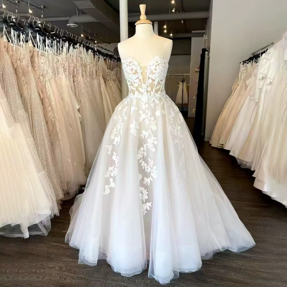 Robe de mariée légère à col en v profond, sans manches, Simple, fiançailles, Super féerique, mode vo