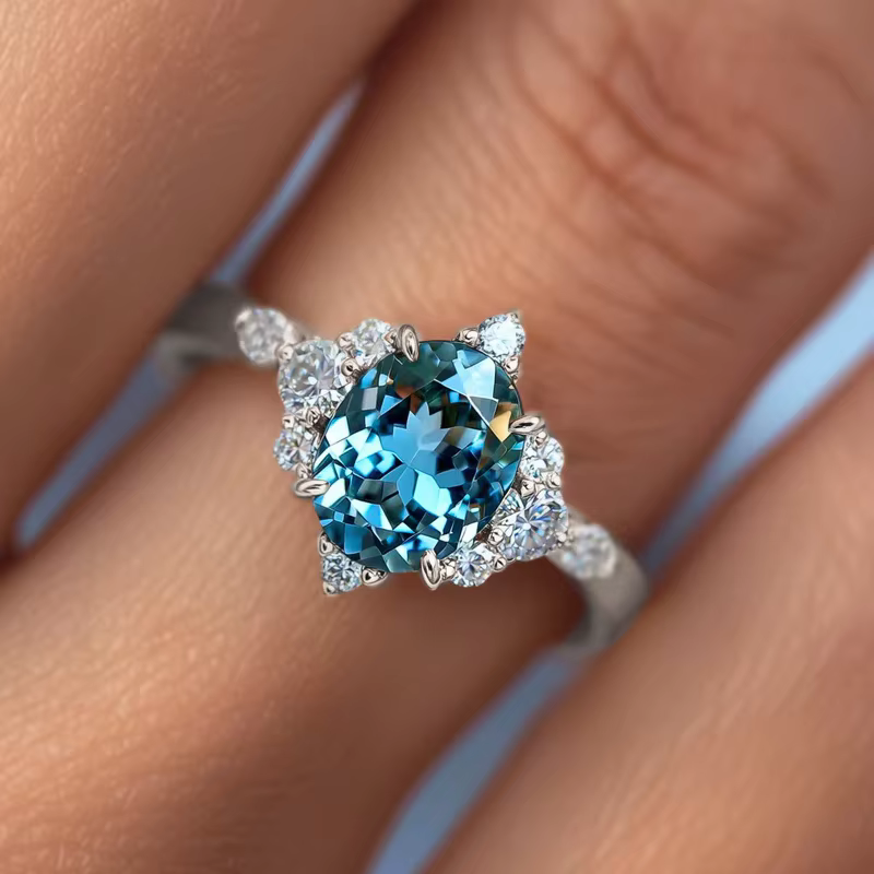 Huitan – bague noble fantaisie pour femmes, couleur or/couleur argent, accessoires de mariage et de 
