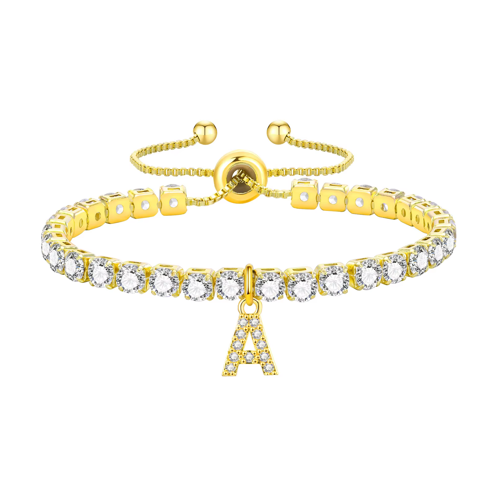Bracelet tennis réglable en acier inoxydable pour femme, bijoux de luxe, bracelet, mariage, fête, co