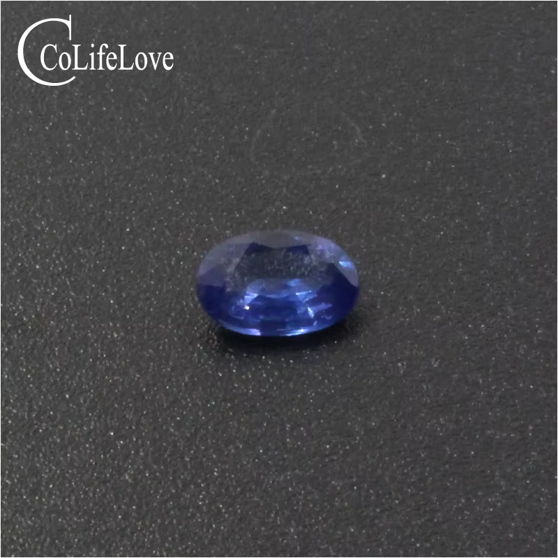 Pierre précieuse saphir bleu brillant 100% véritable saphir naturel Sir Lank 0,4ct 4mm * 6mm pierre 