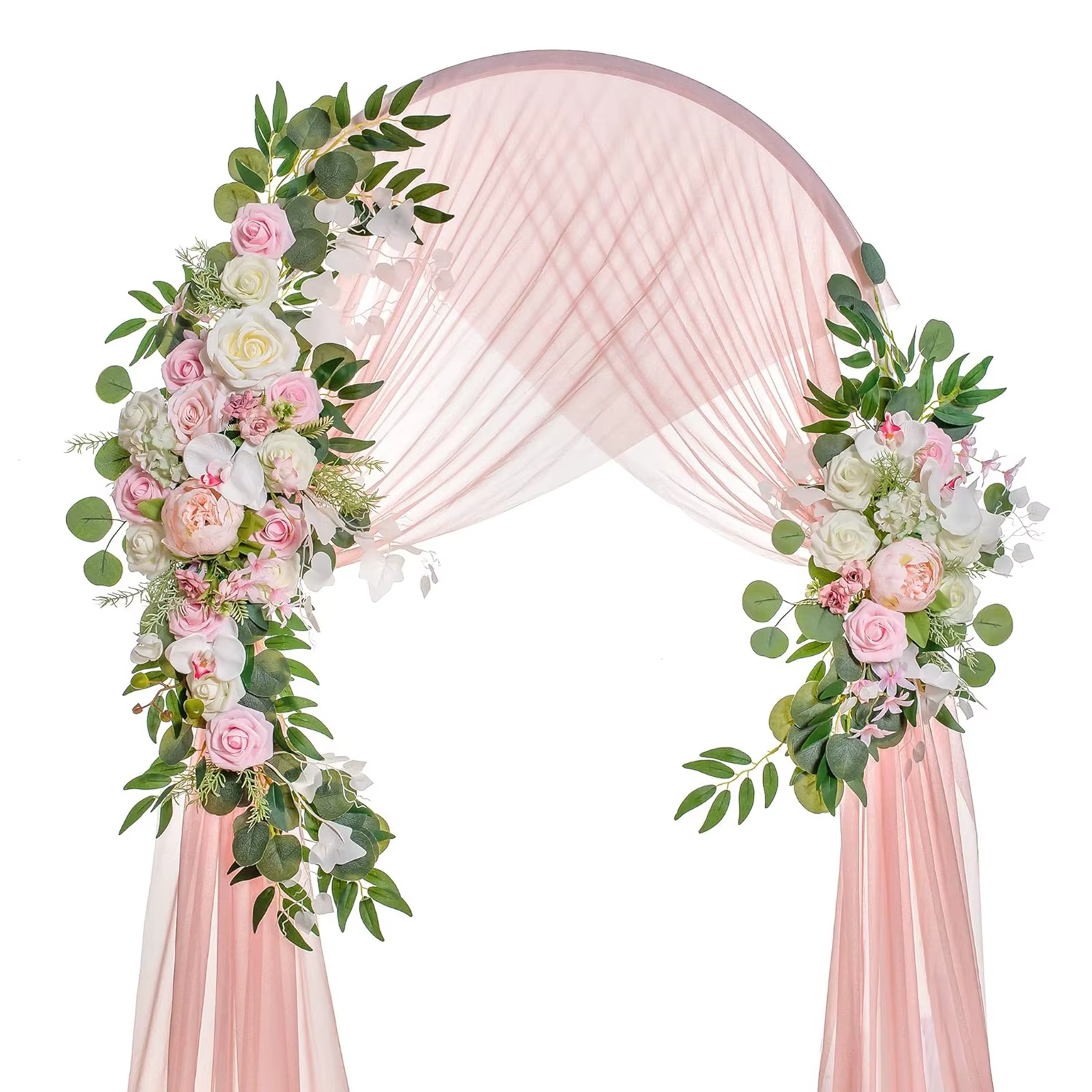 Lot de 2 guirlandes florales artificielles en soie pour arche de mariage, grandes guirlandes bohèmes
