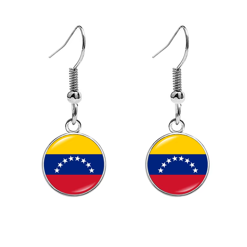 Boucles d'oreilles drapeaux France National Feel pour femmes, Russie, Serbie, tchèque, Portugal, Nor