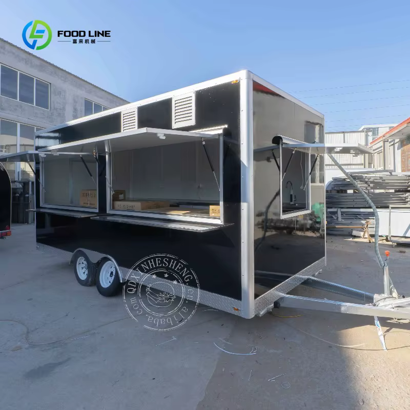 Remorque alimentaire Standard européen, camion de nourriture Mobile, chariot alimentaire avec Certif