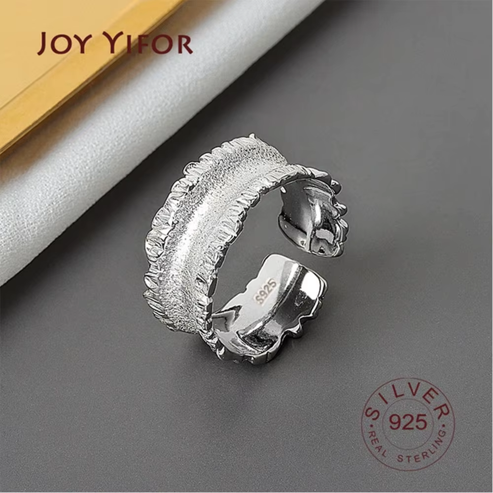 BFCLUB – bagues de fiançailles couleur argent pour femmes, bijoux géométriques irréguliers, tendance