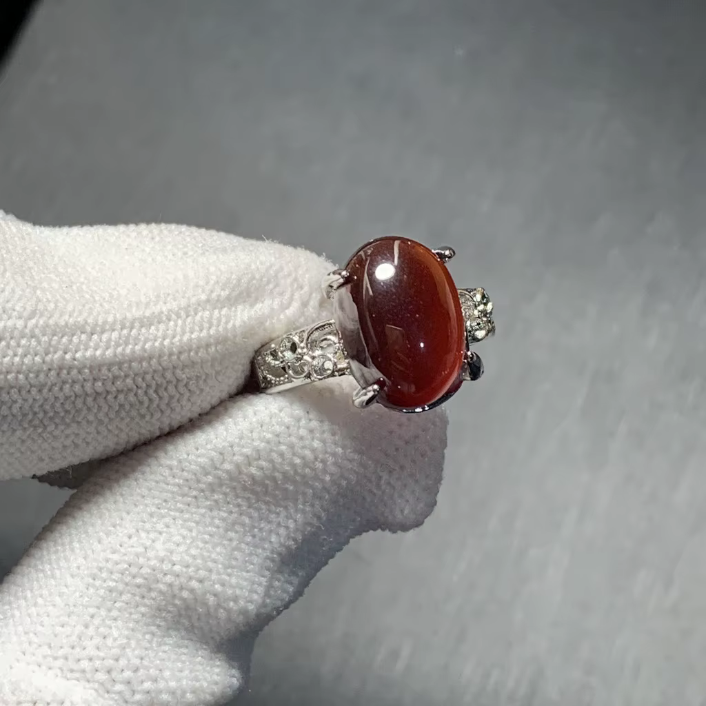 Bague grenat naturel ovale en pierre pour femmes, bagues faites à la main, bijoux fins, cadeau multi