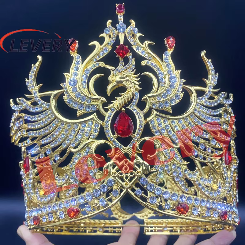 Levery élégant strass couronne de mariée postiche de mariage pour bijoux de cheveux de mariée