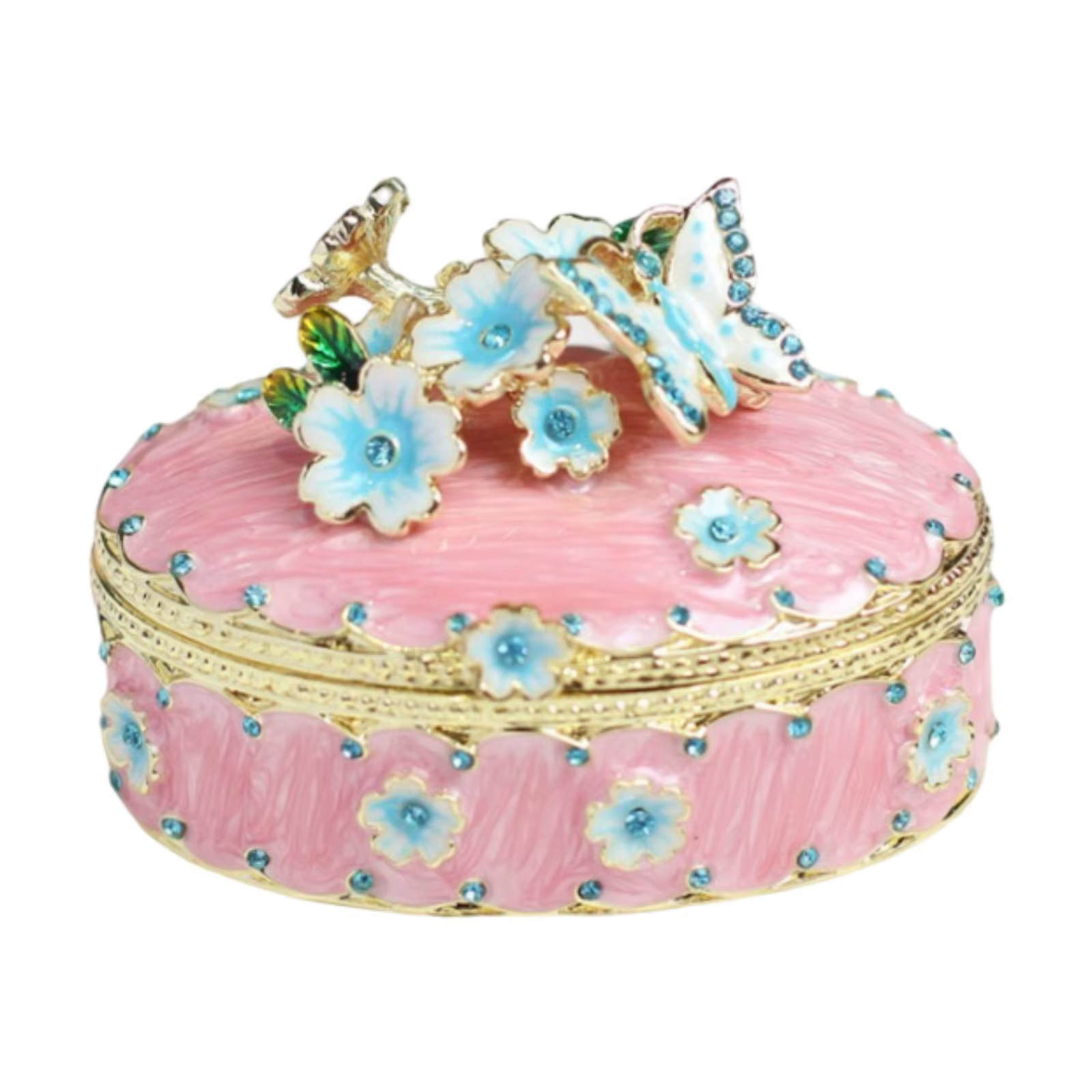 Boîte à bibelots en émail fleur de cerisier, boîte au trésor à collectionner, boîte à bijoux de bure