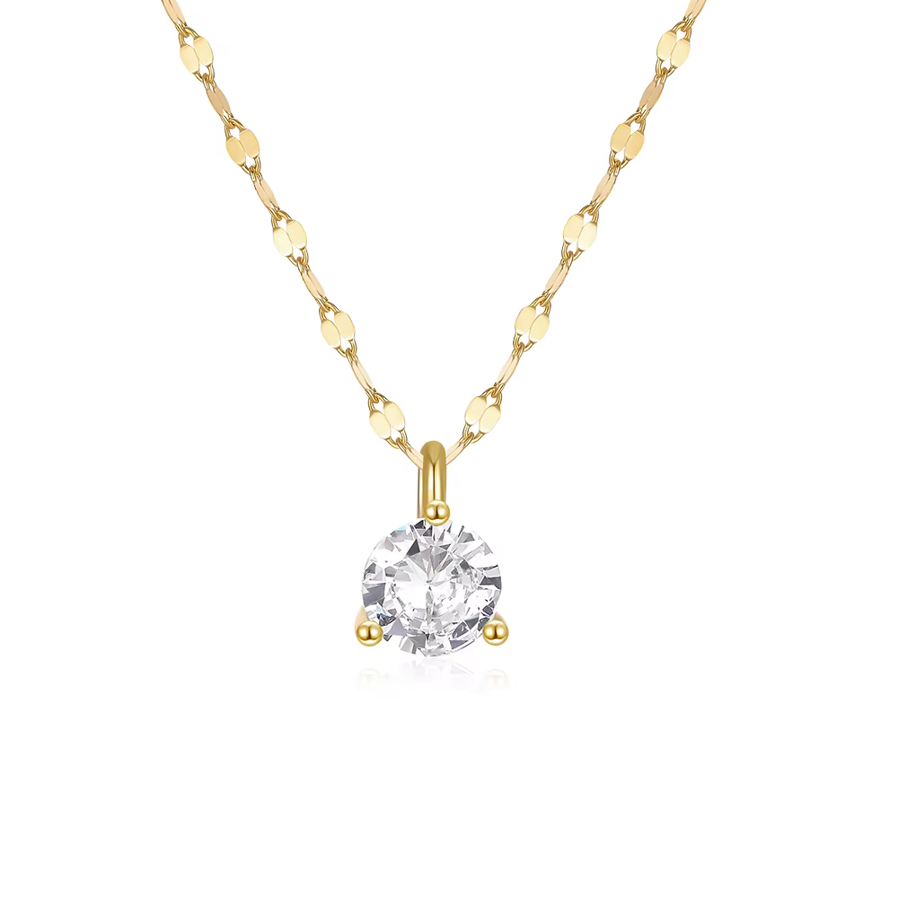 ROGHTS-Collier Classique Rond en Argent Sterling 100% pour Femme, Pendentif en Clip Unique, pour Tra