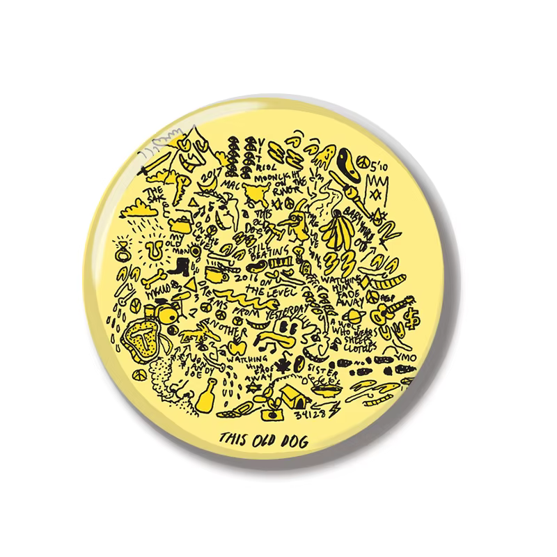 Mac Demarco-Broche d'album de ce vieux chien, 44mm, bouton souple, bijoux créatifs, badge de dessin