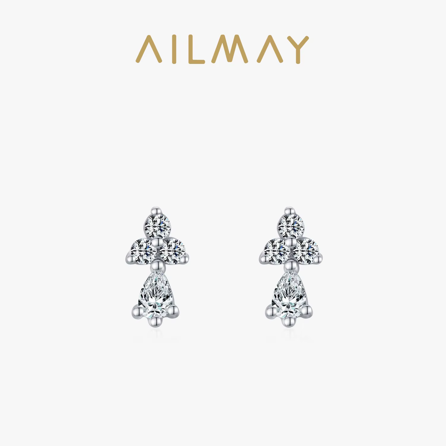 Ailmay-Boucles d'oreilles géométriques minimalistes pour femme, argent regardé 100%, absorbe ouissan