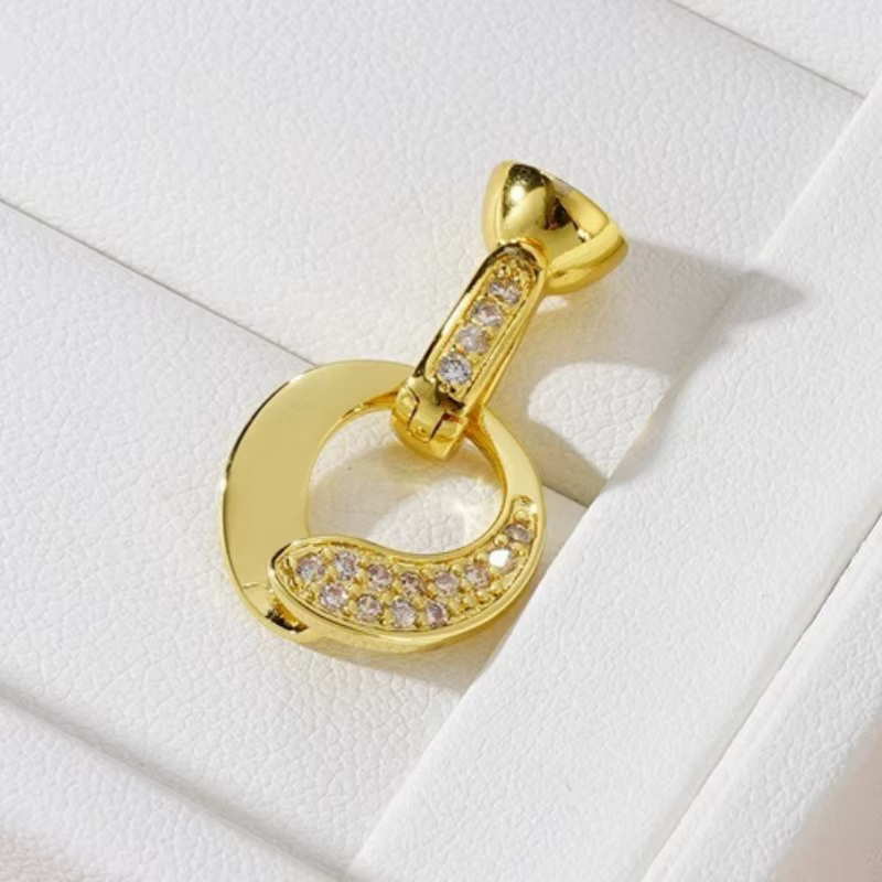Accessoires de bijoux en cuivre plaqué or 18 carats, 1 pièce, collier de perles, fermoir de Bracelet