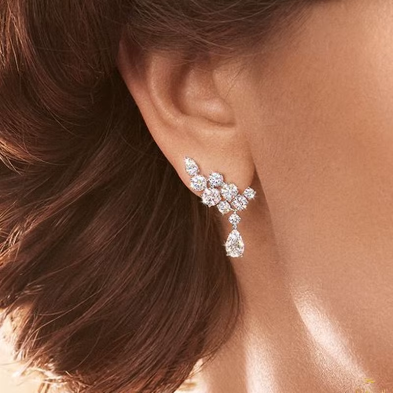 CAOSHI – boucles d'oreilles pendantes de luxe pour femmes, accessoires de cérémonie de mariage à la 