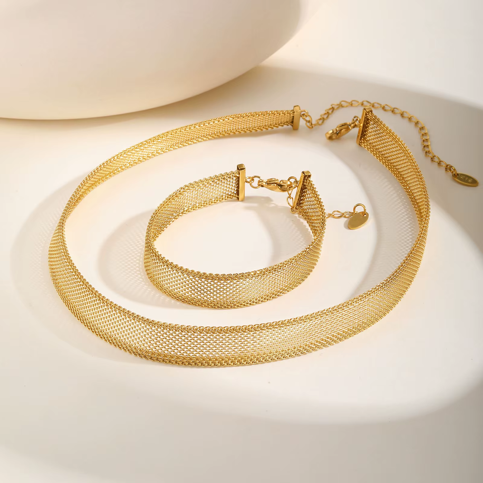 Collier à maillons en maille pour femme, chaîne en acier inoxydable, colliers de la présidence de la
