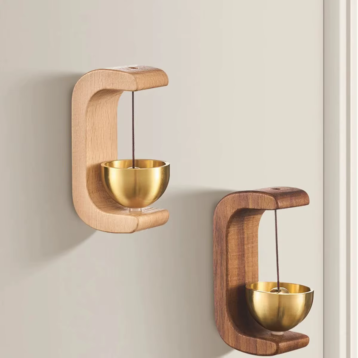 Décorations suspendues, carillons à vent japonais en bois, sonnette sans fil, sonnette d'entrée, clo