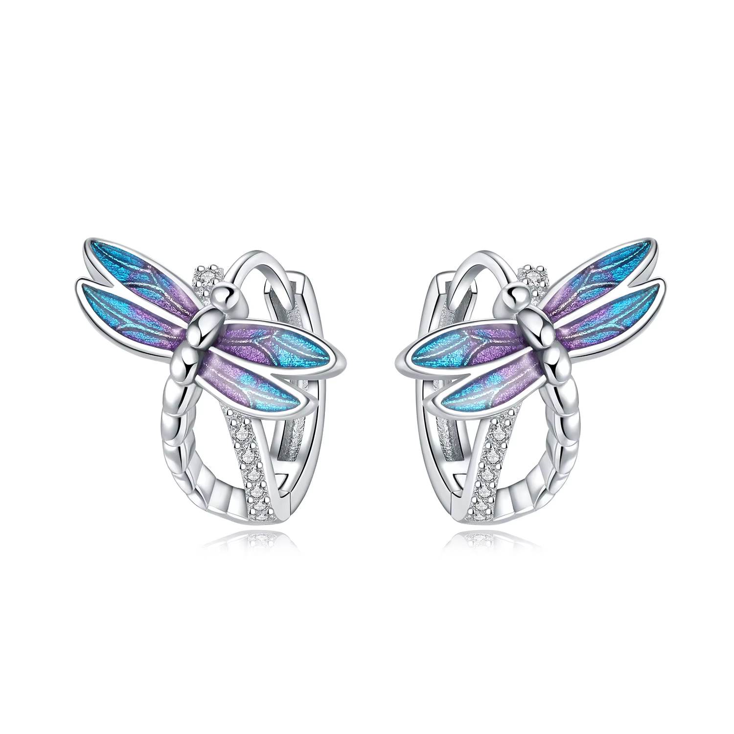 Boucles d'oreilles libellule en argent Sterling 925, bijoux polyvalents pour femmes, bijoux fins, ca