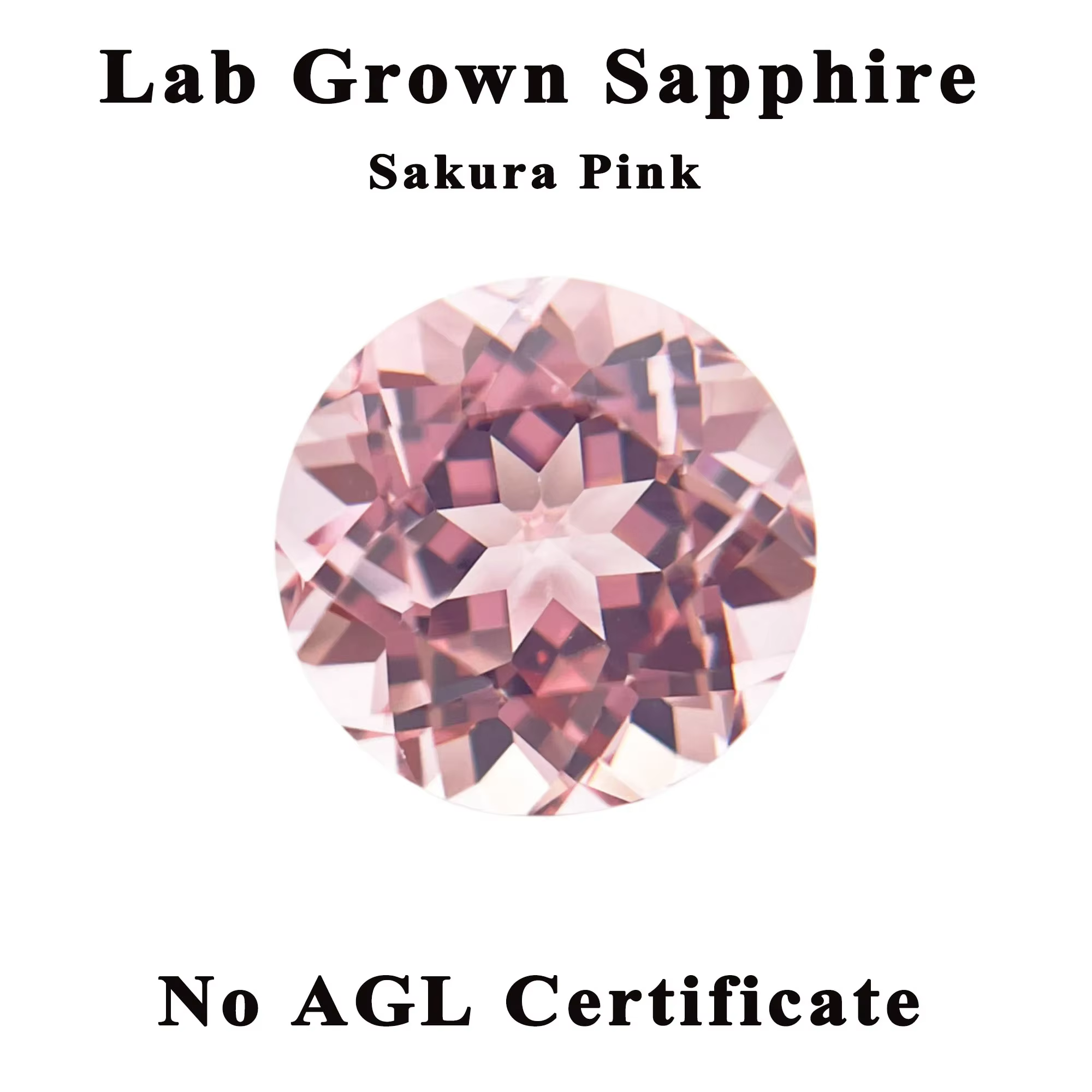 Saphir de laboratoire taille ronde couleur rose Morgan pour la fabrication de bijoux DIY, matériaux