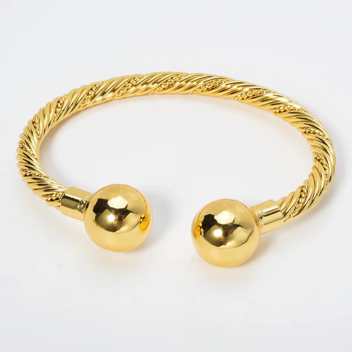 Diana bébé bijoux à portée de main 18K plaqué or bracelet femmes bijoux de luxe torsion breloques af