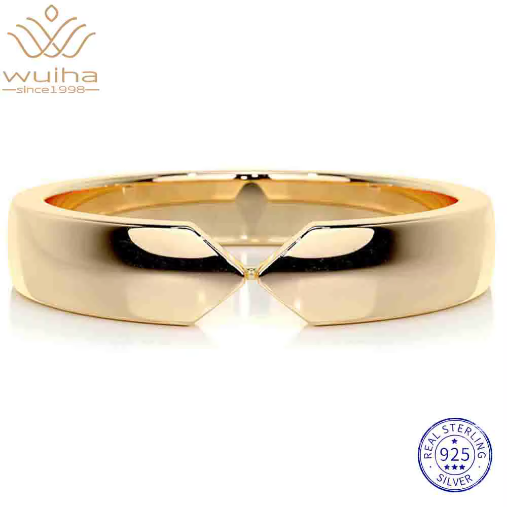 WUIHA – bague de mariage Vintage 100% en argent Sterling 925, bague de fiançailles empilable pour fe