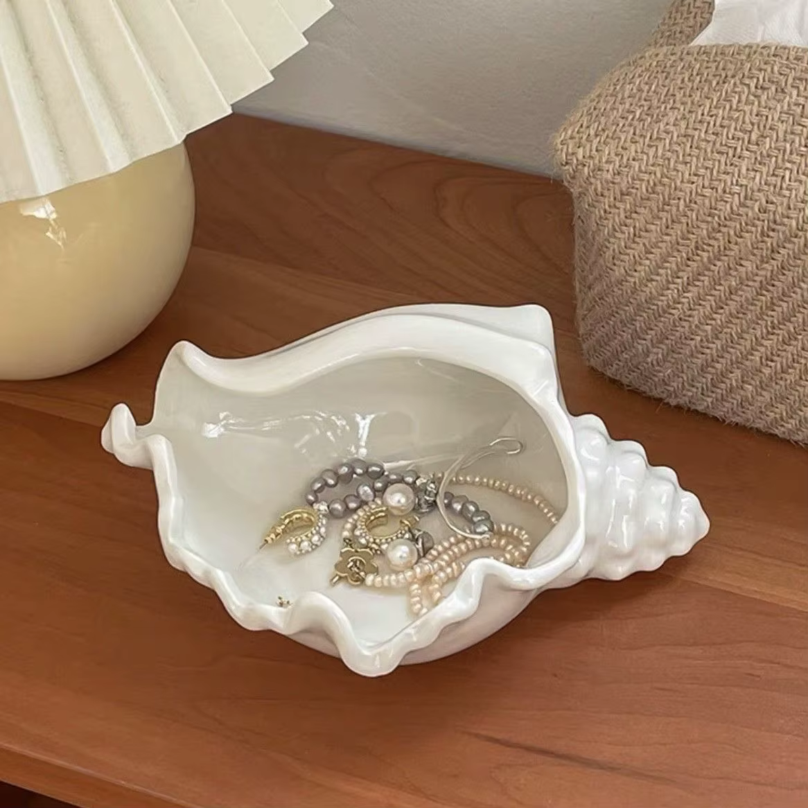 Boîte à bijoux créative en céramique, accessoire de bureau, rangement de clés, décoration d'entrée