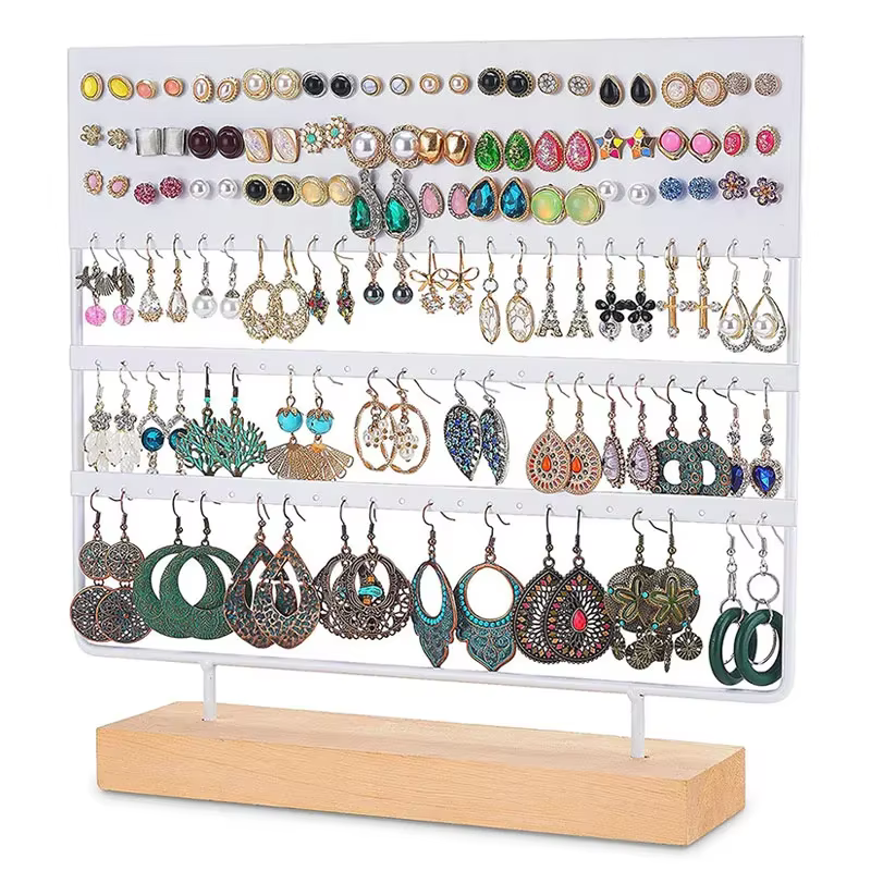 Support organisateur de bijoux, présentoir de boucles d'oreilles, support organisateur de boucles d'