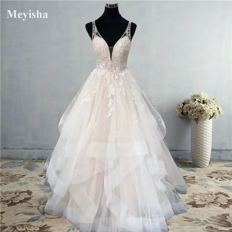 Robe de Mariée Élégante Personnalisée en Organza pour Femme, Vêtement à Volants avec Plis en Forme d