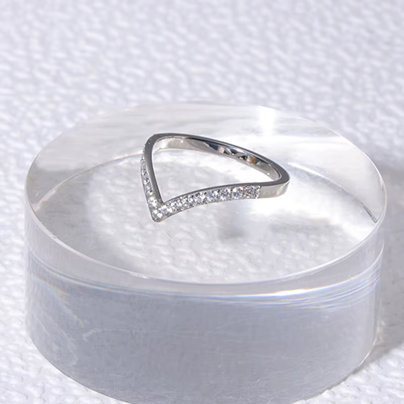 GD-Bijoux de doigt en forme de V pour femme, plaqué or 18 carats, acier inoxydable, cubique, contre-