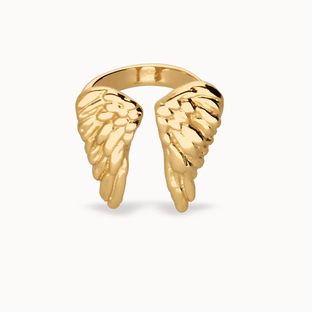Bague aile d'ange simple et décontractée, style quotidien, accessoires neutres, cadeaux de fête pour