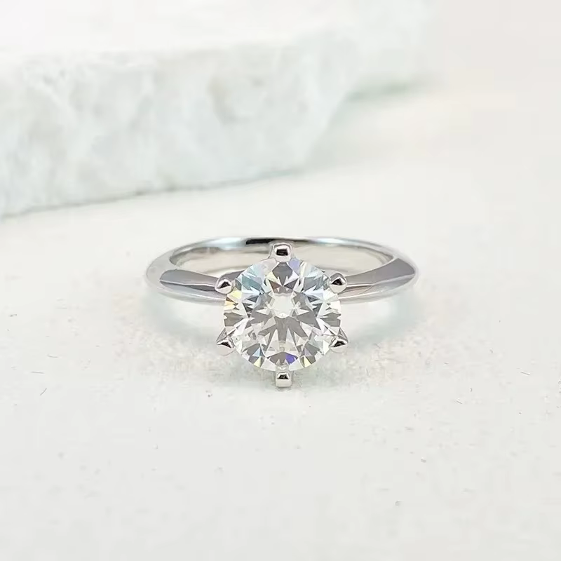 NeeTim – bague Moissanite 0.5-5ct pour femmes, en argent Sterling 925, plaqué or blanc, diamant de l