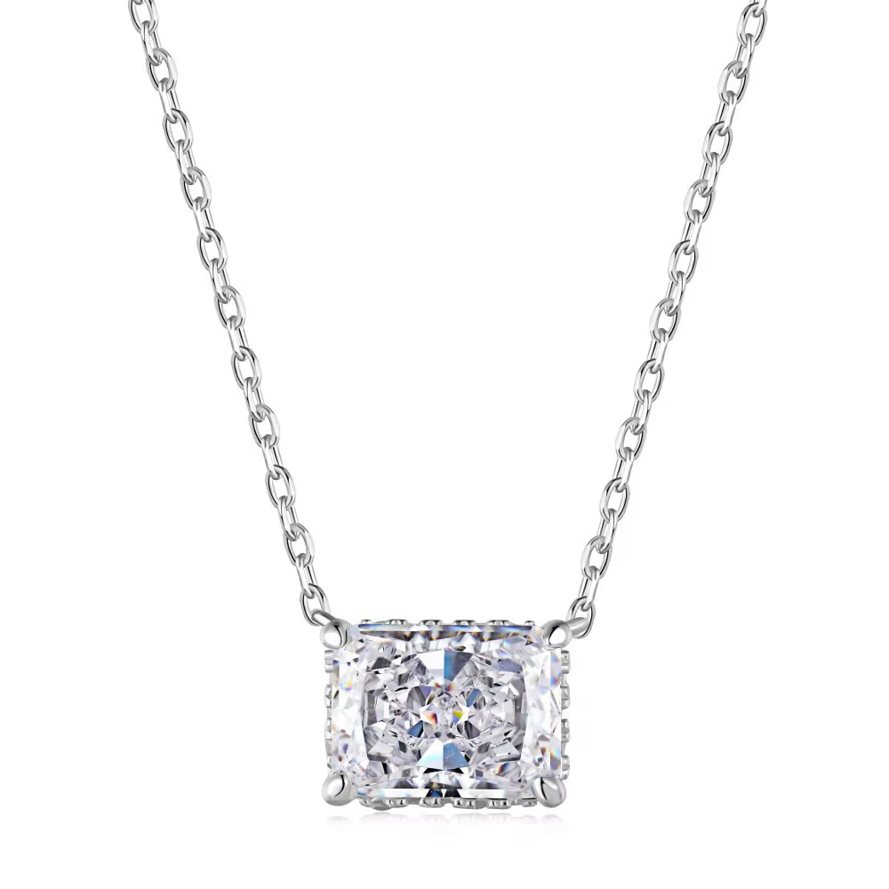 Wong Rain-Collier pendentif en pierre précieuse à haute teneur en carbone, 100% argent regardé 925,