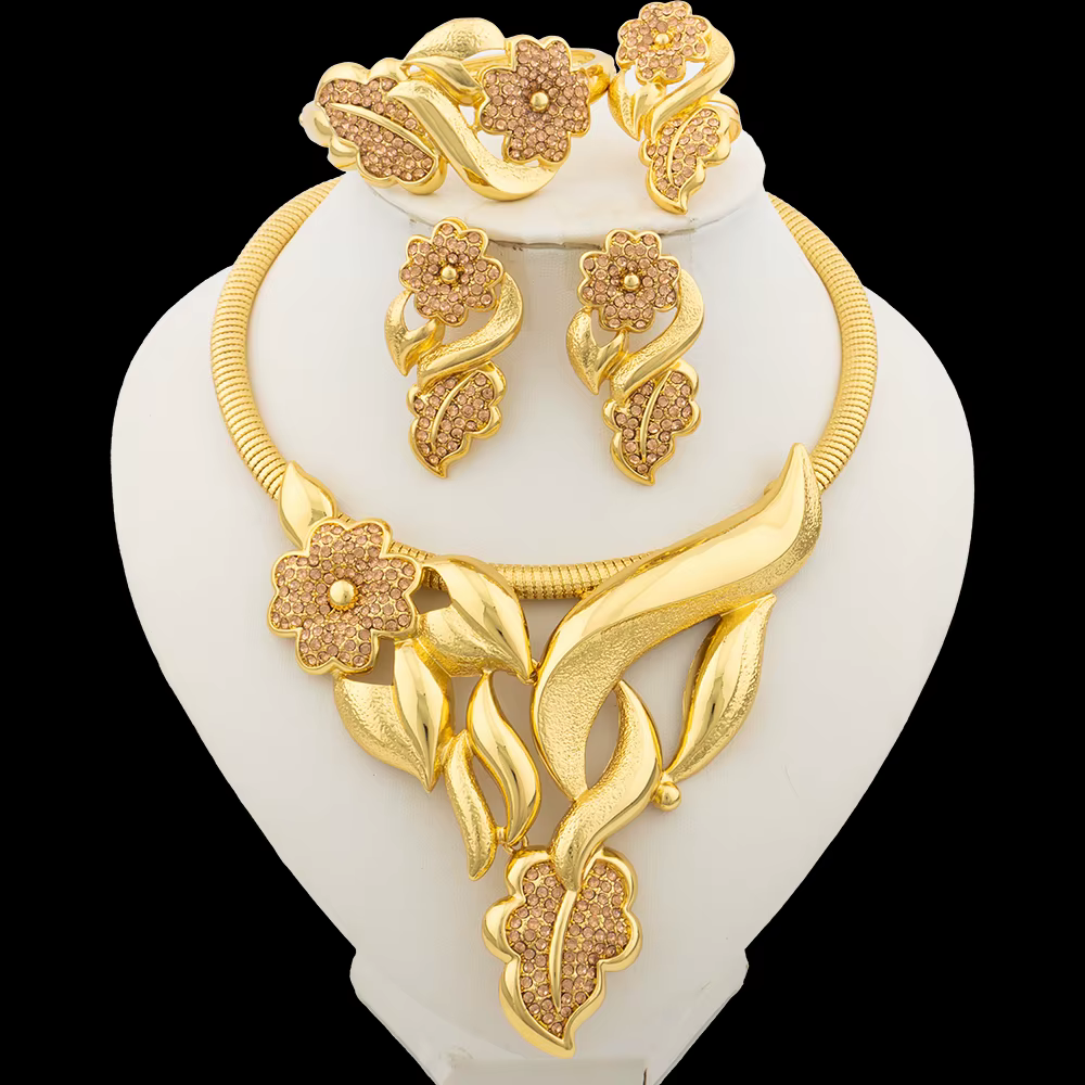 Parures de bijoux nigérianes 2025, parure de bijoux brésiliens de luxe de haute qualité pour femme, 