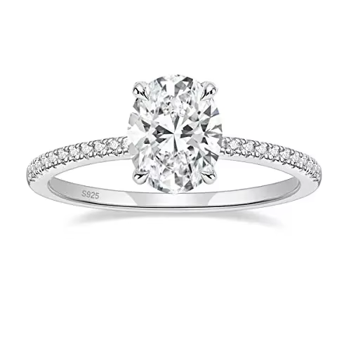 Trumium – bagues de fiançailles officielles en argent Sterling 925 pour femmes, 3ct, coupe ovale, zi