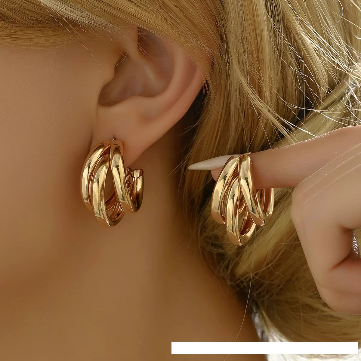 Boucles d'oreilles circulaires en métal pour femmes, élégantes, couleur or, Vintage, déclaration géo