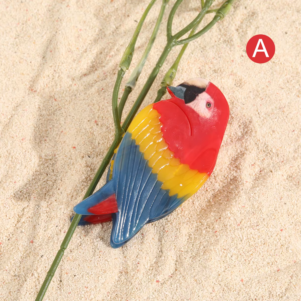 Pince à cheveux perroquet hawaïen acétique personnalisée, tongs, fleur d'aloha, vacances d'été, 1 pi