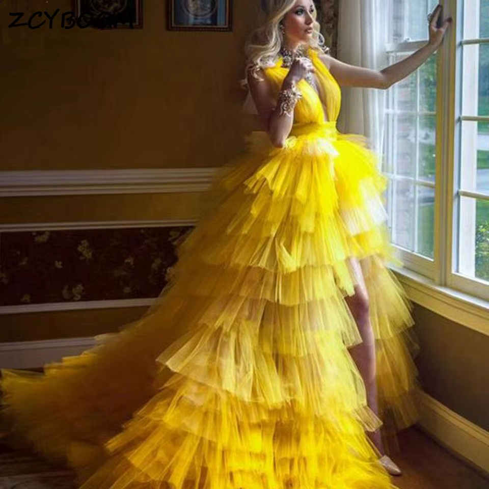Robes de bal dorées 2026 pour femmes, robes de soirée formelles élégantes, courtes devant, longues d
