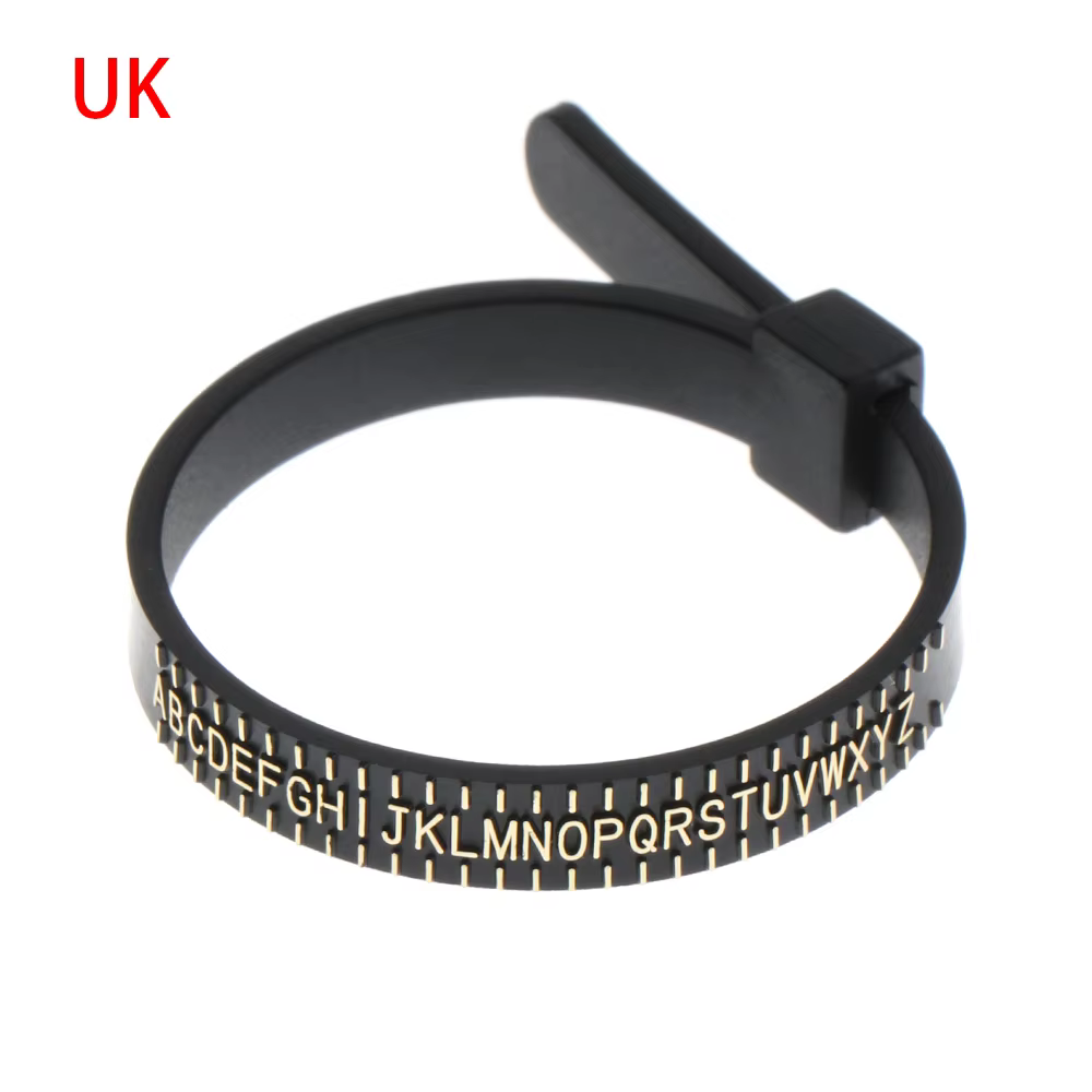Tailles de haute qualité A-Z UK/US/EU/JP blanc/noir véritable testeur bague de mariage jauge de band