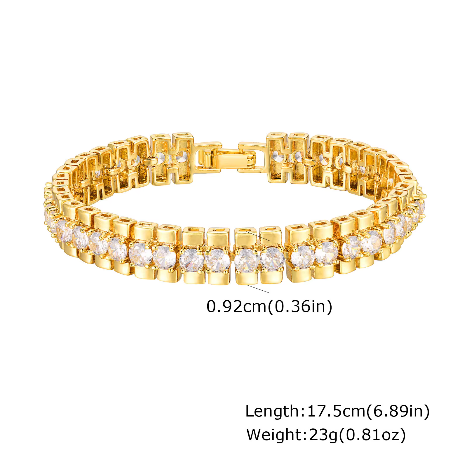 Bracelet chaîne de Tennis en zircone, Bracelet de montre à maillons épais pour femmes, bijoux de mar