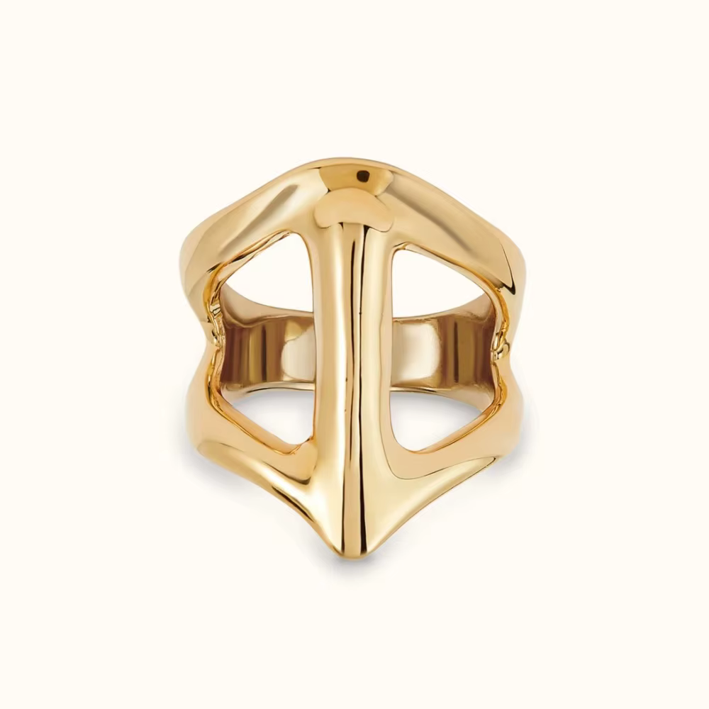 Bague géométrique creuse en or et argent, style simple et décontracté, accessoires neutres, cadeaux 