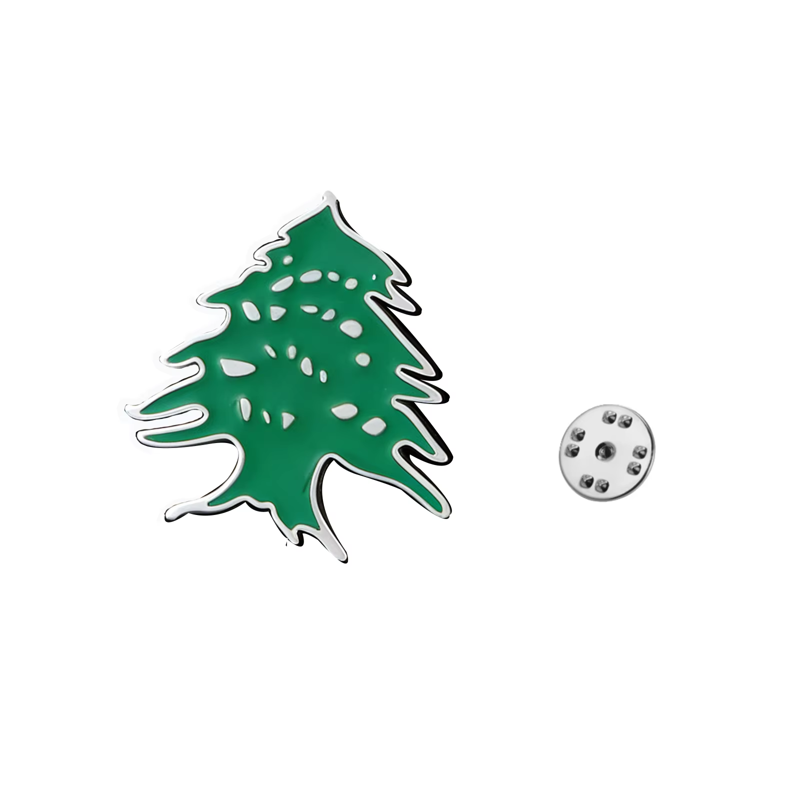 Broche en émail Teamer Cèdre du Liban, en acier inoxydable couleur or, épingle de revers pour femme 