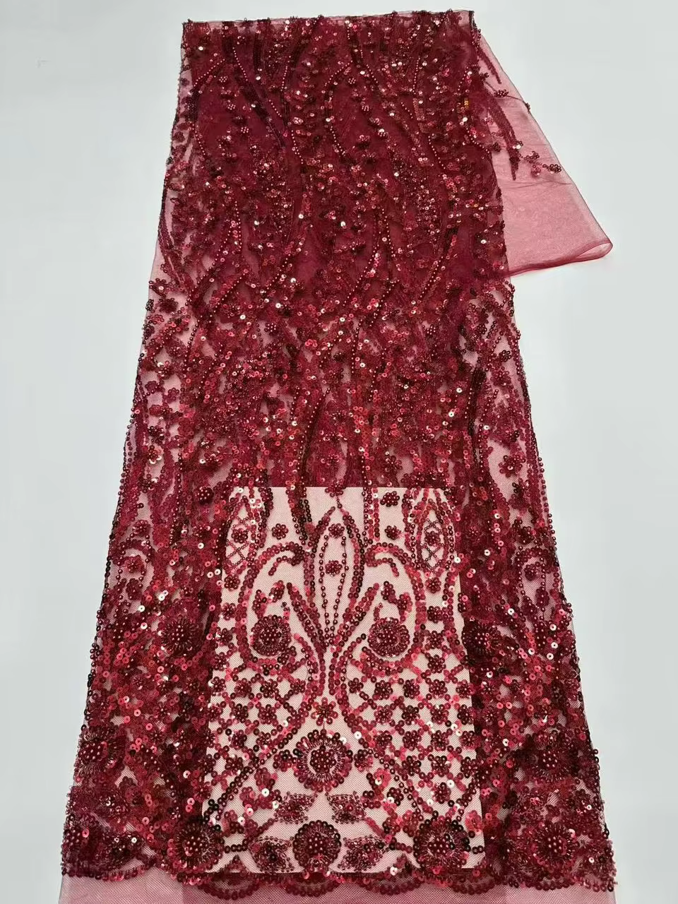 Robe de bal verte à perles avec traîne Watteau, robes de soirée à manches longues, robe de mariée pe