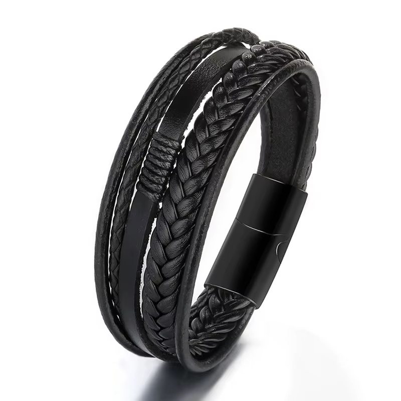 Hommes Bracelets En Cuir Véritable Multicouche Tressé Corde Bracelets pour Homme Bijoux Bracelet Hom