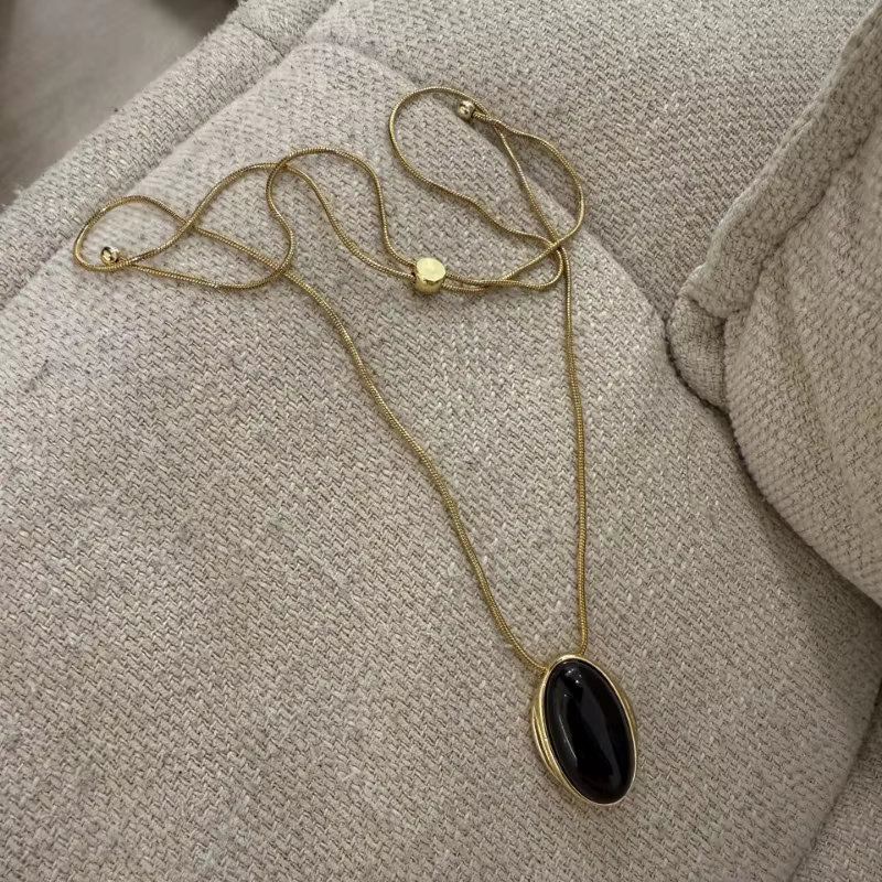 YoLuo – collier avec pendentif ovale pour femmes, bijoux à la mode, tempérament Vintage, cadeaux de 